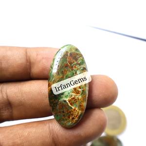 Haute qualité à la main Irfan gemmes Madagascar chrysoprase cristal Quartz naturel pierre précieuse coupe ovale 20-40mm fabrication de bijoux - Product Image 3