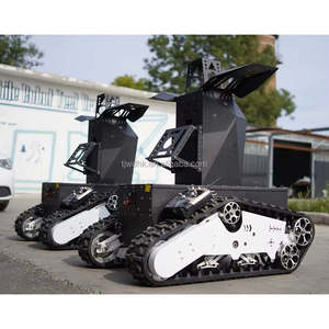Robot Crawler Chassis Rubber Tracked Carrier Tank Track Platform <b>Transporter</b> With Remote Control - Product Image 3