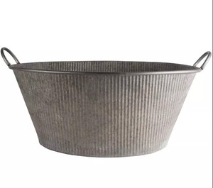 Pot de fleurs galvanisé haut de gamme, seau en métal, pot à fleurs, pot en zinc, décoration rustique, décoration de ferme, pot pour plantes, seau vintage - Product Image 2