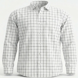 Camisa Clásica a Cuadros para Hombre, Casual y Formal, de Algodón y Poliéster, Precio al por Mayor, Elección Inteligente - Product Image 1