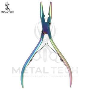 Kit d'outils pour extensions capillaires en titane arc-en-ciel fabriqué au Pakistan 2026 – Pince, ciseaux, aiguille à boucle et étui en acier inoxydable - Product Image 2