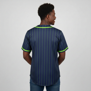 Jersey de Béisbol Personalizado al por Mayor, Sublimado, Manga Corta, 100% Poliéster, Corte Atlético, Nombre y Número del Equipo Personalizados - Product Image 2