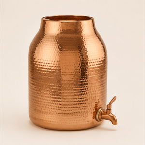 Handcrafted Pure Copper Water Dispenser with Lid & Leak-Proof Tap Hammered Copper Pot for Home Kitchen Drinkware Best Price - Product Image 3