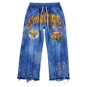 Ensemble sweat-shirt et pantalon de survêtement unisexe en molleton 100 % coton, style streetwear d'hiver, personnalisable OEM, de haute qualité, avec impression délavée et logo frontal - Product Image 6