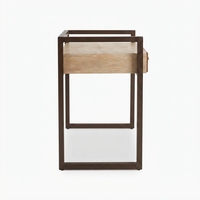 Console de bureau commerciale en bois avec tiroir de rangement, table d'entrée autoportante, panneau frontal sculpté, table de couloir moderne, table de canapé DIY