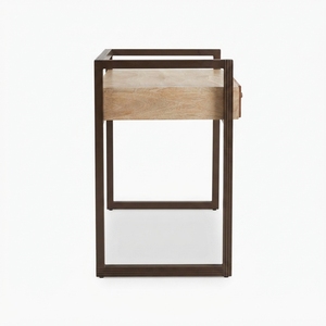 Wood Commercial <b>Office</b> Console <b>Table</b> Storage Drawer Entryway Desk Freestanding Carved Front Panel Modern Hallway Sofa <b>Table</b> - Product Image 2