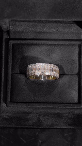 Iced Out Pinky Finger Band <b>Ring</b> <b>Men</b> Emerald Moissanite Pave Engagement Wedding Band Full Eternity Stackable 925 Sterling <b>Silver</b> - Product Image 5