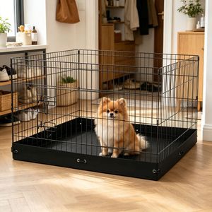 Cuccia Moderna Rettangolare per Cani da Esterno con Tetto in Acciaio Salvaspazio per Animali di Piccola Taglia - Product Image 5