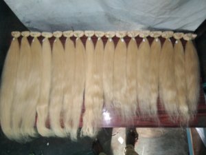 Extensions de cheveux vierges indiennes Remy 613 blondes à double trame - Product Image 2