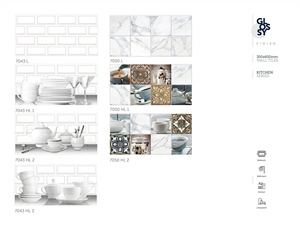 Carreaux muraux en céramique taille 300x600 30x60cm dernière collection de matériaux de construction de qualité carreaux muraux 3d motifs de carreaux muraux colorés - Product Image 6
