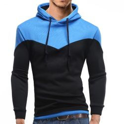 Sudadera básica para hombre, corte regular, de algodón y forro polar, informal, de manga larga, con capucha ajustable, bolsillo tipo canguro, para uso diario. - Product Image 3