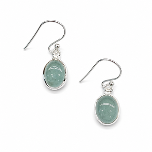 Boucles d'oreilles pendantes en argent 925 faites à la main pour femmes, forme ovale, pierre naturelle, prix de gros - Product Image 2