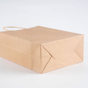 Bolsas de Papel Kraft Impresas Personalizadas para Palomitas de Maíz, Bolsas Ecológicas para Envasar Snacks con Base Cuadrada y Asas Flexiloop - Product Image 3