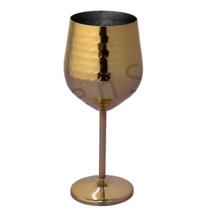 Verre à vin en acier inoxydable martelé en or de la meilleure qualité verre en cuivre Accessoires de fête Cadeaux au prix de gros - Product Image 1