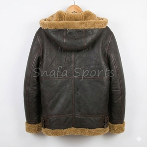 Veste en cuir de mouton véritable ou synthétique sur mesure pour homme, style aviateur, pilote, hiver, bombardier, fabriquée par un fabricant OEM - Product Image 2