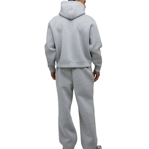 Ensembles de sweats à capuche et pantalons de survêtement amples et décontractés personnalisables pour hommes, en molleton de coton épais 450 GSM, vente en gros de vêtements de sport - Product Image 3