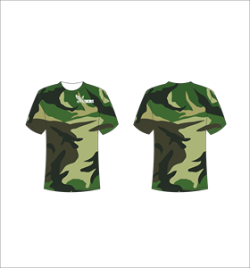 T-shirt camouflage à manches courtes pour homme Ferocious, coupe classique, col rond, respirant, vêtement décontracté, impression par sublimation, polyester tricoté - Product Image 1
