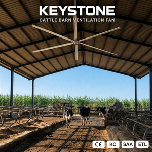 พัดลมเพดานขนาดใหญ่ Keystone 24 ฟุต 7.3 เมตร รุ่น HVLS สำหรับโรงเรือนวัวนมและฟาร์มโคนม - Product Image 1