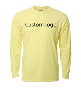 Camiseta de Manga Larga con Logotipo Personalizado para Hombre, Cuello Redondo, Color Sólido Informal, Estampado Frontal, Tejido de Punto, Corte Regular - Product Image 1