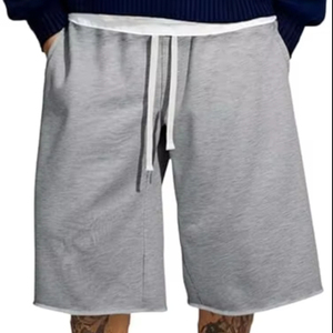 High Quality Custom Acid Washed Sweat Terry French Terry <b>Shorts</b> <b>Men</b> <b>Quick</b> <b>Dry</b> Fitness Gym <b>Shorts</b> Vintage Distressed Wholesale - Product Image 1