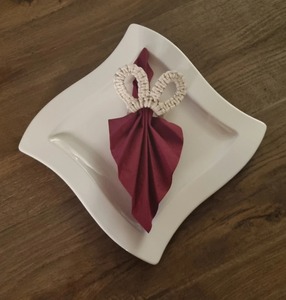 <b>White</b> Bunny Shape Macrame Napkin Ring Handmade Cute <b>Dining</b> <b>Table</b> Decor For Cute Cafe <b>Table</b> Accent And Handmade Gift Item - Product Image 5