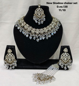 Handcrafted Royal Bridal Kundan Long Layered Haram Necklace Pearl Cluster Strand Gemstone Pendant Antique Gold Jewelry <b>Set</b> - Product Image 1