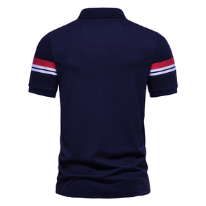 Polo à manches courtes de haute qualité avec imprimé abstrait, coupe ajustée, décontracté, tricoté, respirant - Product Image 6