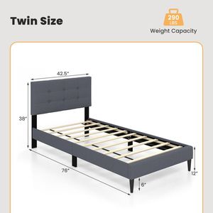 Letto matrimoniale imbottito con testiera capitonné, stile moderno - Product Image 5