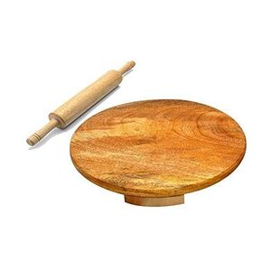 Premium Eco Friendly Wooden <b>Rolling</b> Board And <b>Rolling</b> Pin Set For Home Kitchen Dough Baking Use - Product Image 5