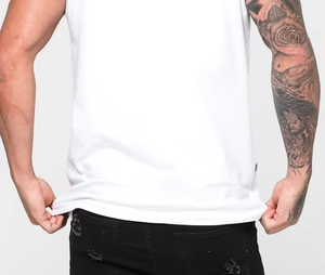 T-shirt blanc à manches courtes pour homme avec imprimé mondial, coupe ajustée, décontracté, col rond, en jersey de coton - Product Image 4