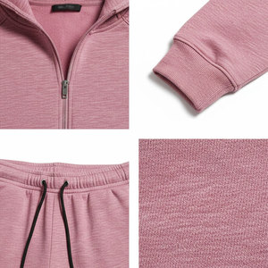 Mens Premium Tracksuit Set <b>Zip</b> Hoodie Sweatpants Custom Logo Private Label Clothing Manufacturer - Product Image 5