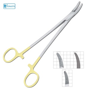 6flowers Heaney Gyne Needle Holders TC à mâchoires courbées et pointe à dents croisées pour procédure gynécologique - Product Image 1