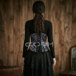 Custom Design <b>Underbust</b> Steelboned Curvy Waist Training And Fashion Corset With Busk Closure - Product Image 4