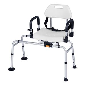 4 Position Swivel Seat and Left Right Slide 300LBS Capacity Sliding <b>Shower</b> <b>Chair</b> Bathroom Safety Equipment - Product Image 4