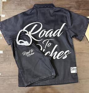 Conjunto de Jeans de Dos Piezas para Hombre, Personalizado, de Secado Rápido, con Serigrafía, de Alta Calidad, Manga Corta, Estilo Urbano - Product Image 2