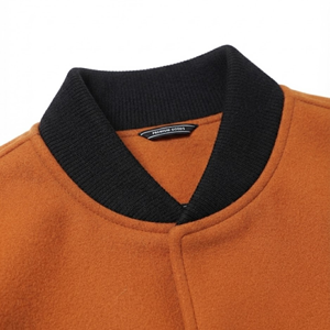 Custom Orange Racing Varsity <b>Bomber</b> <b>Jacket</b> Embroidered Patch Motorsport Letterman Snap Button Streetwear Windproof Casual % - Product Image 5