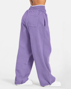 OEM <b>Women's</b> Contrastline Full Zip Tracksuit Two Piece Casual Outfit Relaxed <b>Jacket</b> And Wide Leg Pants Matching Apparel Set - Product Image 6