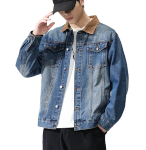 Chaqueta Vaquera de Moda para Hombre, Estilo Casual, Oversize, Cómoda, de Algodón, Estilo Urbano - Product Image 4