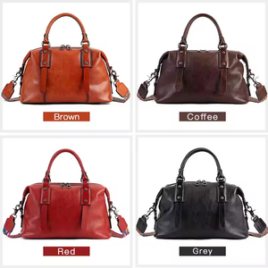 Bolso Tote de Cuero Genuino Negro Premium, de Alta Calidad, Estilo Vintage, con Cierre, Diseño con Tachuelas, Forro de Lona, para Uso en Oficina, para Damas - Product Image 6