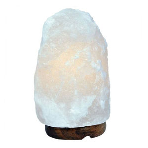 Lámpara de Sal del Himalaya Blanca, Decorativa, de Cristal Natural, con Iluminación Suave para Interiores, para Dormitorio o Sala de Estar - Product Image 5