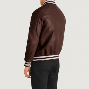 Chaqueta de Cuero Varsity para Hombre de Buena Calidad, Totalmente Personalizable, de Venta Caliente, Antirarrugas, Última Tendencia - Product Image 2