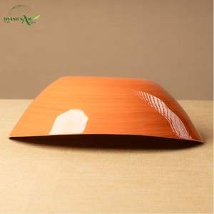 Bol en bambou jetable minimaliste et écologique, pressé naturellement, avec revêtement de couleur personnalisé pour le service alimentaire - Product Image 3