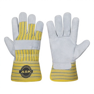 Gants de travail pour la construction, sécurité, antidérapants, paume anti-impact, gants industriels, mécaniciens, cuir de vachette - Product Image 1