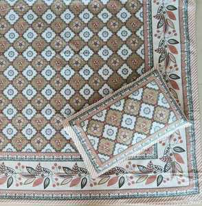 Sanganeri Print Pure Cotton 200TC All-Season Eco-Friendly Skin-Friendly <b>King</b> <b>Size</b> Flat Bed <b>Sheet</b> - Product Image 4