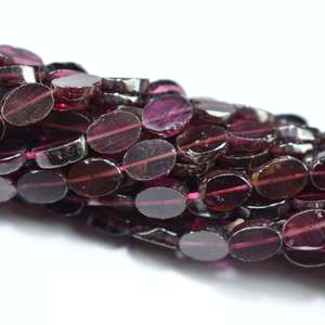 Natural <b>Garnet</b> Smooth Oval Beads 5x7MM <b>Garnet</b> Gemstone Beads Wholesale Price Bulk 16 Inch Loose <b>Garnet</b> Beads For Jewelry Making - Product Image 4