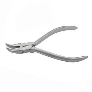 Bent Chain Nose Plier 115mm Smooth Jaw <b>Wire</b> Shaping <b>Tool</b> Matt Finish Joint Box Jewelry Wrapping Pliers for <b>Crimping</b> Circlip - Product Image 1