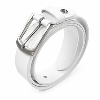 Ceinture décontractée en cuir véritable italien avec boucle à ardillon, largeur 28 mm, longueur 115 cm, réglable, fabriquée en Corée HN02