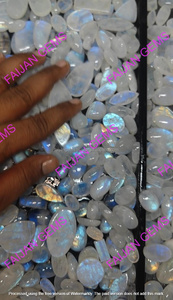 Lote Mixto de Gemas Sueltas de Piedra Lunar Arcoíris Multicolor Grado AAAA, Forma Ovalada Lisa, Varios Tamaños, Cabujón, Tercera Parte - Product Image 2