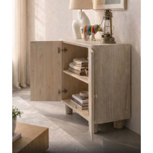 Armoire de rangement en bois de chêne massif, design moderne, style rustique, pour salon, bureau, bar, chambre à coucher - Product Image 3
