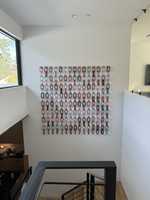 Sculpture murale moderne en métal, maillons de chaîne géométriques abstraits, rectangle, décoration intérieure, art pour entrée